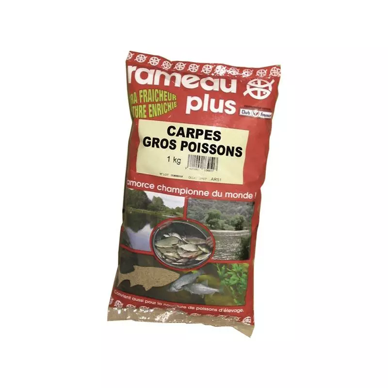 AMORCE RAMEAU CARPE GROS POISSON - 1KG 1 AMORCE RAMEAU CARPE GROS POISSON - 1KG