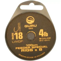 BAS DE LIGNE MONTE GURU LWGF FEEDER RIG