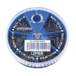 BOITE PLOMBS LEMER FIL DROIT FENDU 6 CASES