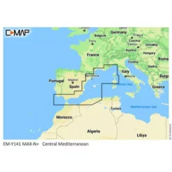 CARTOGRAPHIE C-MAP WEST MEDITERRANEAN-MAX-N+ - EUROPEAN - LOCAL MEDITERRANEE M-EM-Y141-MS