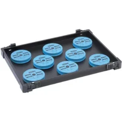 CASIER ANODISE RIVE + 8 BOBINES FEEDER - NOIR