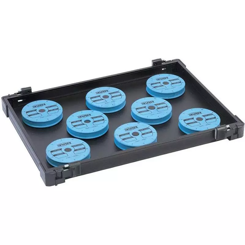 CASIER ANODISE RIVE + 8 BOBINES FEEDER - NOIR 1 CASIER ANODISE RIVE + 8 BOBINES FEEDER - NOIR