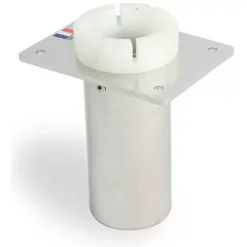 EMBASE ENCASTRABLE POUR PORTE CANNE SEANOX A CRANS INOX