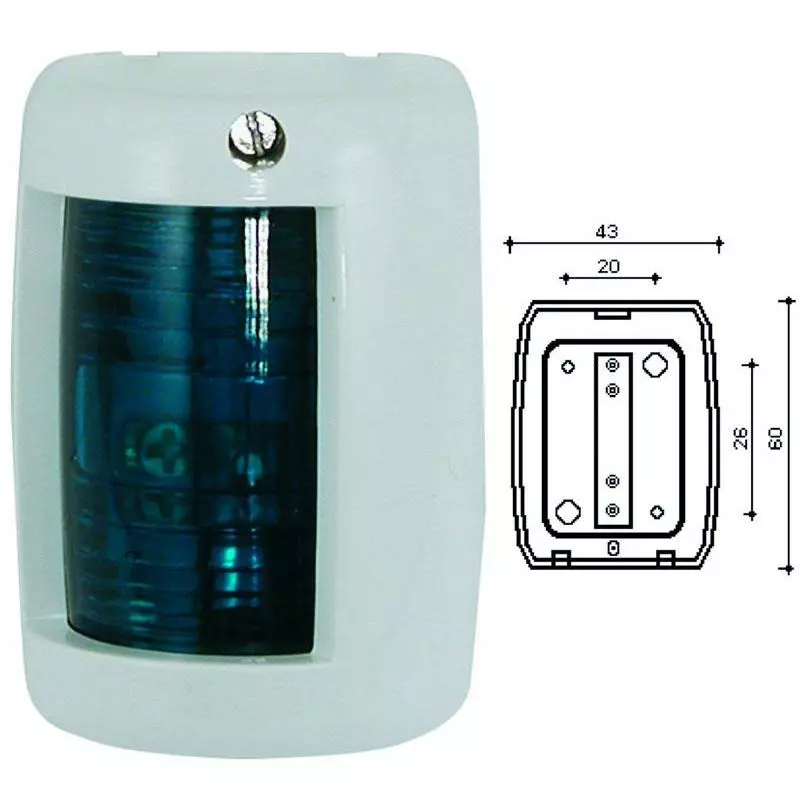 FEU TRIBORD VERT EUROMARINE PETIT MODELE 1 FEU TRIBORD VERT EUROMARINE PETIT MODELE