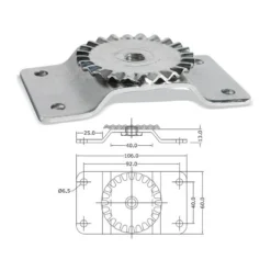 FIXATION PLAT BORD BATEAU INOX SEANOX