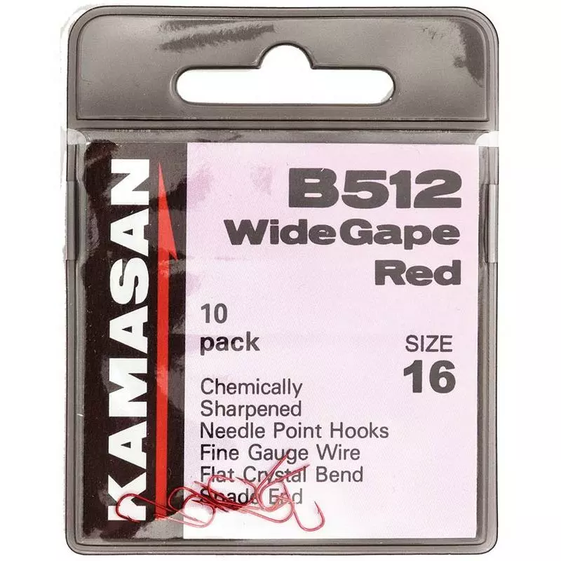 HAMEÇON KAMASAN SPADE B512 RED 1 HAMEÇON KAMASAN SPADE B512 RED