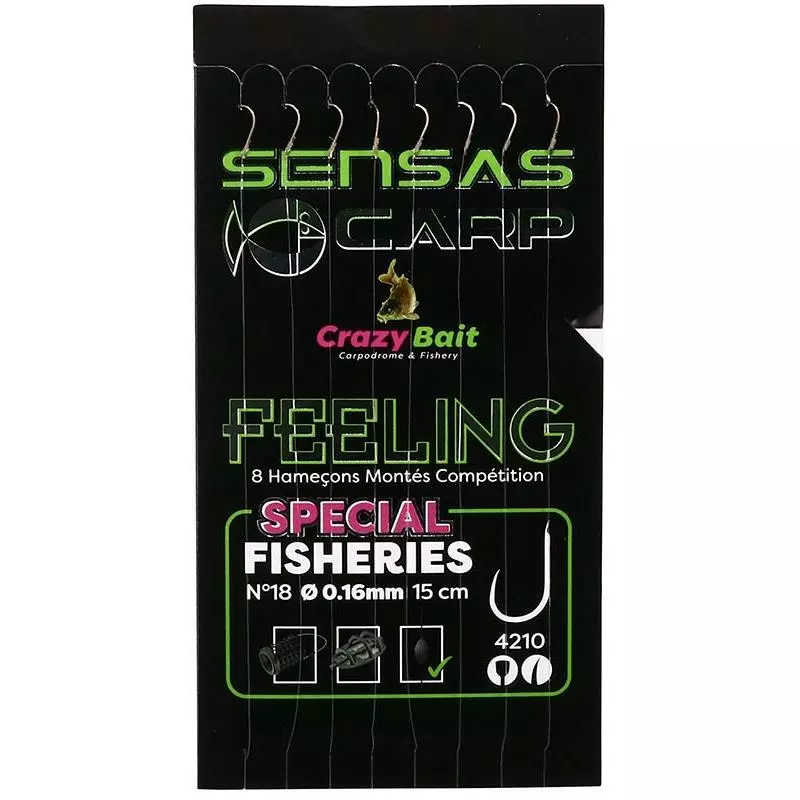 HAMEÇON MONTÉ SENSAS CRAZY BAIT 4210 1 HAMEÇON MONTÉ SENSAS CRAZY BAIT 4210