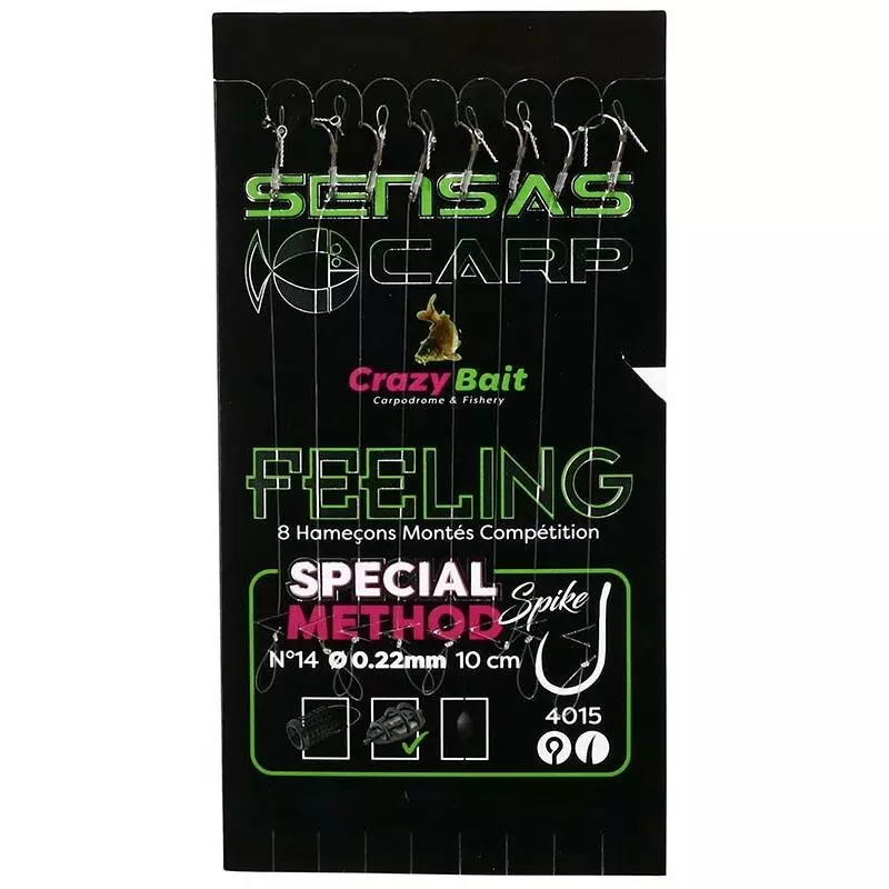HAMEÇON MONTÉ SENSAS METHOD SPIKE 4015 1 HAMEÇON MONTÉ SENSAS METHOD SPIKE 4015