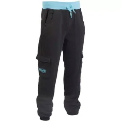 PANTALON HOMME RIVE JOGGING CARGO - NOIR/TURQUOISE