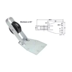 Pike'n Bass POULIE PIKE N BASS COUDEE ACIER 45 DEGRES