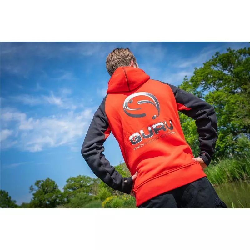 SWEAT HOMME GURU HOODIE - ROUGE/NOIR 4 SWEAT HOMME GURU HOODIE - ROUGE/NOIR – Image 4