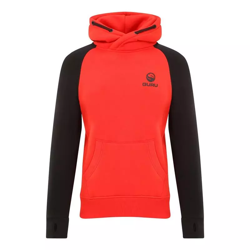 SWEAT HOMME GURU HOODIE - ROUGE/NOIR 1 SWEAT HOMME GURU HOODIE - ROUGE/NOIR