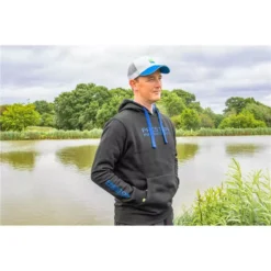 SWEAT HOMME PRESTON INNOVATIONS BLACK HOODIE - NOIR/BLEU -Sensas Rive Magasin sweat homme preston innovations black hoodie noir bleu z 2656 265614 4