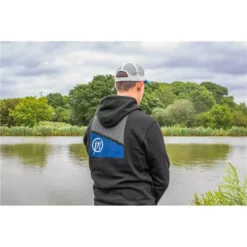 SWEAT HOMME PRESTON INNOVATIONS BLACK HOODIE - NOIR/BLEU -Sensas Rive Magasin sweat homme preston innovations black hoodie noir bleu z 2656 265614 5