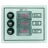 TABLEAU ELECTRIQUE EUROMARINE ALUMINIUM - 3 INTERRUPTEURS