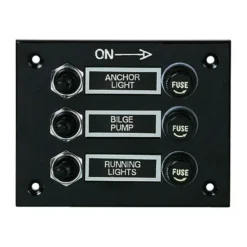 TABLEAU EUROMARINE BAKELITE NOIR - 3 INTERRUPTEURS