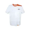 TEE SHIRT MANCHES COURTES HOMME COLMIC - BLANC/ORANGE