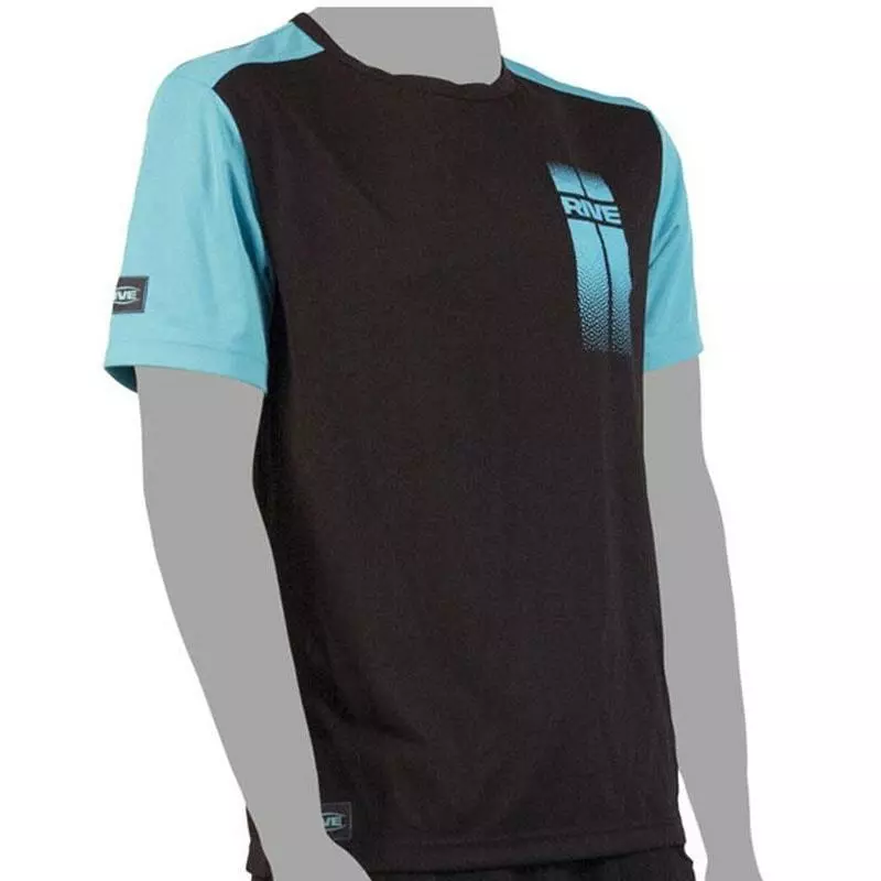 TEE SHIRT MANCHES COURTES HOMME RIVE STRIPES BLACK - NOIR/TURQUOISE 1 TEE SHIRT MANCHES COURTES HOMME RIVE STRIPES BLACK - NOIR/TURQUOISE