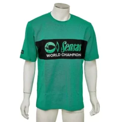 TEE SHIRT MANCHES COURTES HOMME SENSAS FASHION CLUB - VERT/NOIR