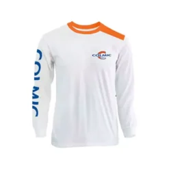 TEE SHIRT MANCHES LONGUES HOMME COLMIC - BLANC/ORANGE