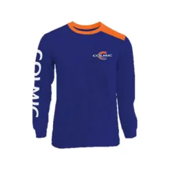TEE SHIRT MANCHES LONGUES HOMME COLMIC - BLEU/ORANGE