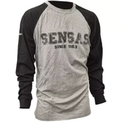 TEE SHIRT MANCHES LONGUES HOMME SENSAS SINCE 1963 - GRIS/NOIR