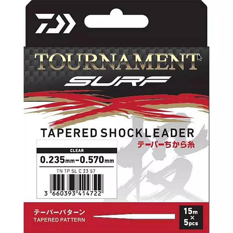 TÊTE DE LIGNE DAIWA TOURNAMENT TAPERED SHOCK LEADER 1 TÊTE DE LIGNE DAIWA TOURNAMENT TAPERED SHOCK LEADER